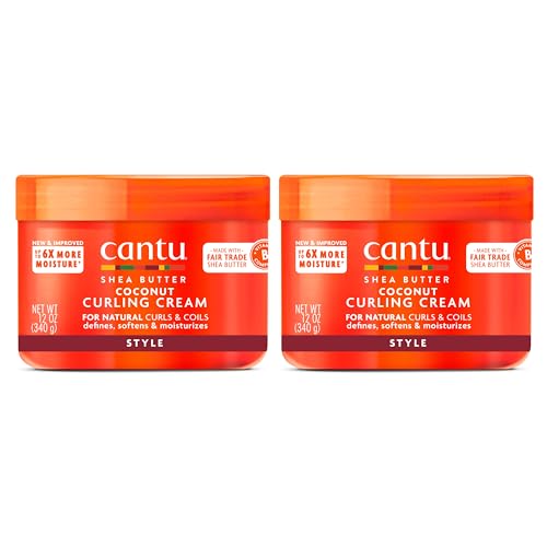 Cantu Coconut Curling Cream for Natural Hair - 12 oz (Pack of 2)