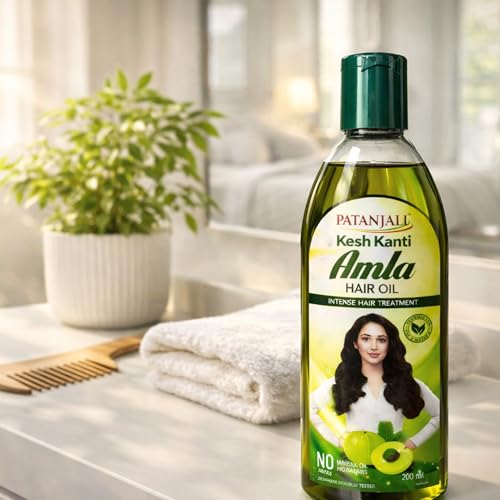 Patanjali Kesh Kanti Amla Hair Oil 200ml - Natural Hair Loss Treatment