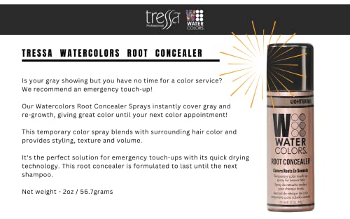 Watercolors Light Brown Root Concealer Hair Color Spray - 2 Fl Oz