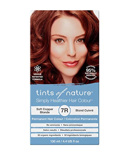 Tints of Nature 7R Soft Copper Blonde Permanent Hair Dye - Vegan & Ammonia-Free