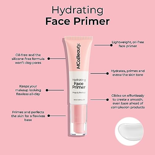 MCoBeauty Hydrating Gel Primer - Water-Based, Oil-Free Makeup Prep