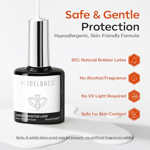 Modelones Liquid Latex Peel Off Gel Nail Polish Barrier - 2 pcs