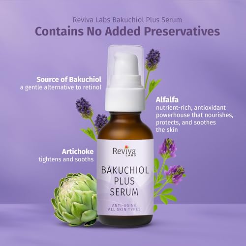 Reviva Labs Bakuchiol Serum 1 fl oz | Natural Retinol Alternative for Radiant Skin