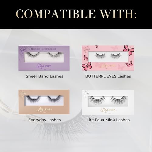 Lilly Lashes Clear Eyelash Glue - Latex-Free Brush-On Adhesive