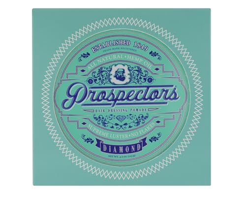 Unscented Prospectors 4 oz. Diamond Hair Pomade - Water Based, Medium Hold & Shine