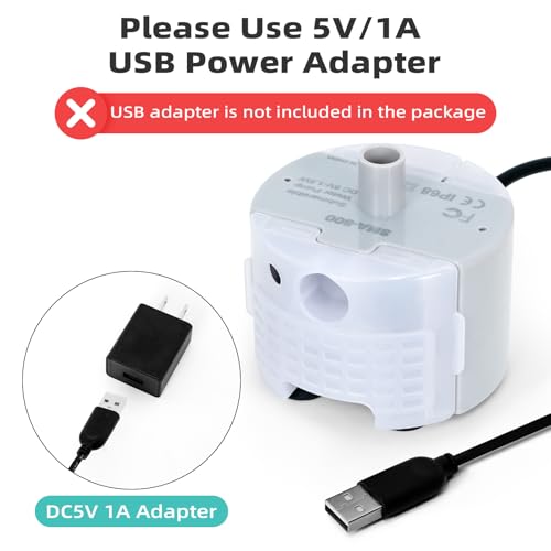 Ultra-Quiet Replacement Pump for Stainless Steel Cat Water Fountains
