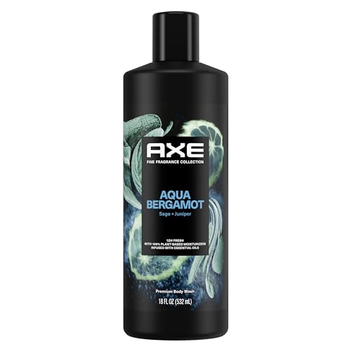 AXE Fine Fragrance Collection Aqua Bergamot Body Wash for Men, 18 oz