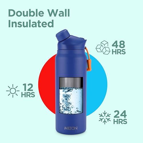 MILTON 32 oz Stainless Steel Vacuum Insulated Water Bottle with Magnetic Straw Lid