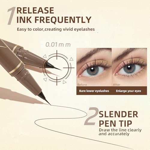 Noerrors Waterproof Lower Eyelash Eyeliner Set - Black & Brown