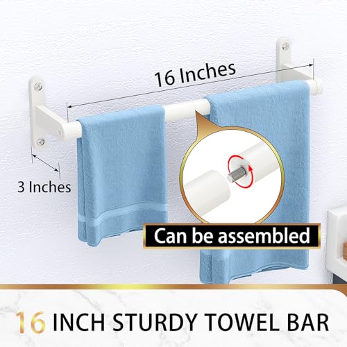 16-Inch Wall-Mounted Towel Bar - Heavy Duty Stainless Steel Rack