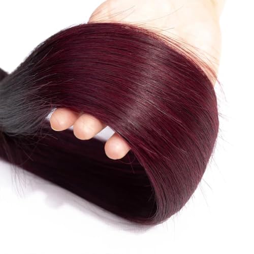 Luxvogue 26-30 Inch Burgundy T1B/99J Human Hair Bundles
