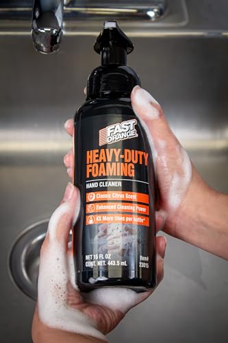 Fast Orange Heavy-Duty Foaming Hand Cleaner - 15 Fl Oz, Grease & Oil Remover
