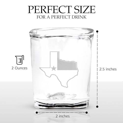 Texas State Flag Outline Shot Glass - Perfect Gift for Texans