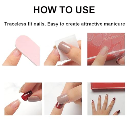 Medium Ombre Pink Press-On Nails - Glossy Glitter Full Cover Set