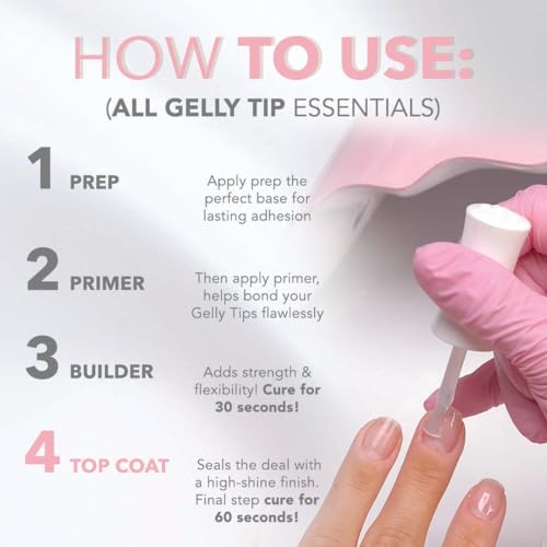 KIARA SKY Gelly Tip Top Coat GE04 - Long-Lasting Nail Gel Sealer 15ml