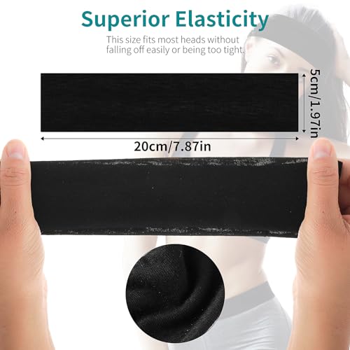 Mabor Non-Slip Wide Sports Headbands for Women & Men - Sweat-Absorbing Hair Accessories
