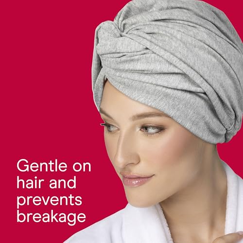 Conair Cotton Hair Towel Wrap for Women - Fast Drying & Ultra-Absorbent Turban Style