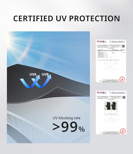 AIRSEE UPF 50+ UV Protection Gloves for Gel Manicures - Fingerless Design