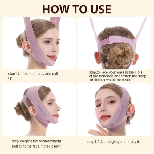 V-Line Lifting Mask for Jawline Tightening - Pink