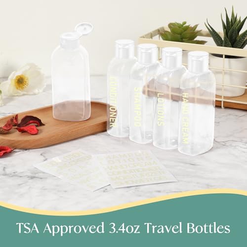 5 Pack TSA Approved Travel Bottles with Leak-Proof Lids