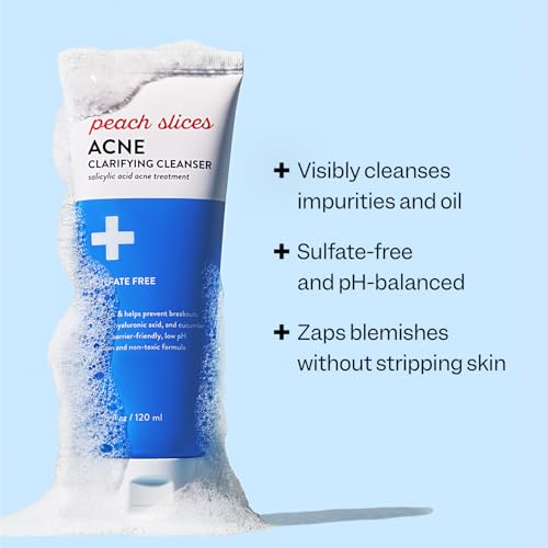 Peach Slices Acne Clarifying Cleanser - 2% Salicylic Acid, Vegan