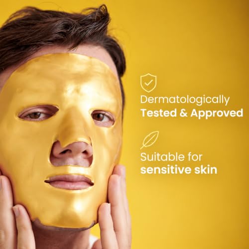 RevitaLE 24K Gold Sheet Mask with Collagen & Hyaluronic Acid – Hydrating & Anti-Aging