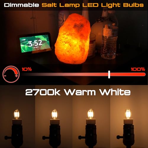 E12 LED Salt Lamp Bulb 2W, Warm White 2700K, 180lm - 2 Pack