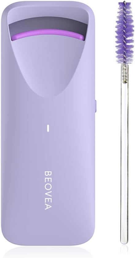 Heated Eyelash Curler - Travel-Friendly Electric Curler with Heat Sensitive Silicone Pad | Fast Heat-Up in 8 Seconds, Rechargeable Mini Size