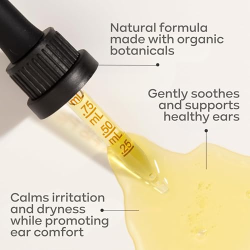 Wally's Natural Organic Ear Oil Drops for Adults - Soothes & Moisturizes, Garlic & Tea Tree, 1 Fl Oz