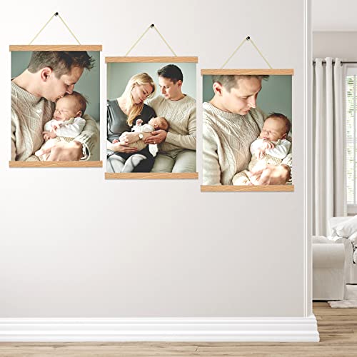 16-Inch Magnetic Poster Hanger Frame - Pine Color, 3 Pack