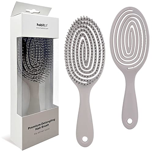 HABIT OF Eco-Friendly Beige Detangling Brush for Wet & Dry Hair