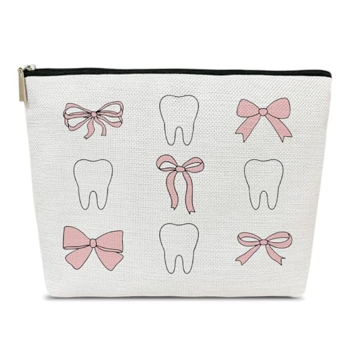 Dental Hygienist Makeup Bag Gift for Women - Small Cosmetic Organizer Pouch