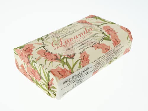 Nesti Dante Lavender Natural Soap - Rose del Chianti 5.29oz, Relaxing Italian Cleansing Bar