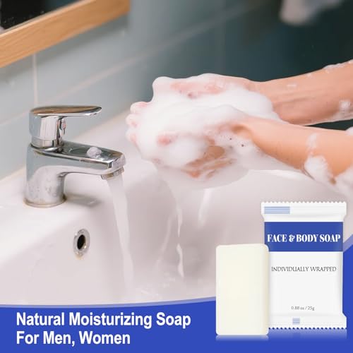 Travel Size Bar Soap 0.88 oz - Individually Wrapped Bulk 30 Pack