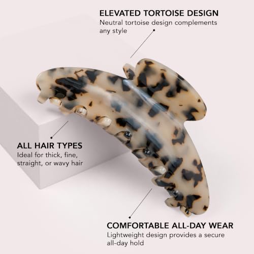 Vogue Tortoise Claw Clip - Large Hair Clip for All Hair Types