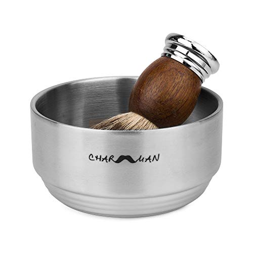 Stainless Steel Shaving Bowl with Lid - Heat Retention & Durable Design