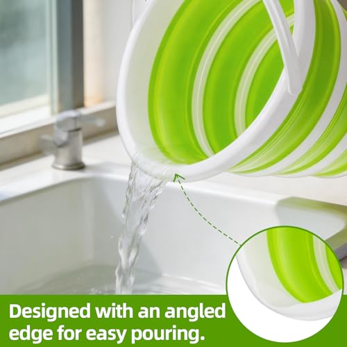Collapsible Silicone Cleaning Bucket - 10L Portable Mop & Rinse Bin