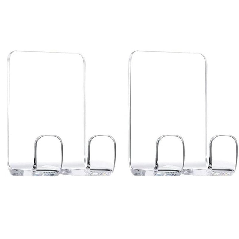 JWCE. Razor Holder Hooks Shower Hook with Acrylic Adhesive for Razor Bathroom Kitchen Organizer for Razor Plug Towelrazor Hooks (Acrylic Razor holder-2pcs)