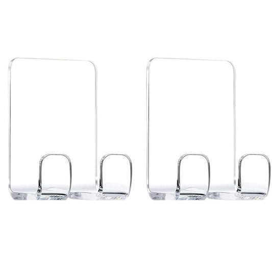 JWCE. Razor Holder Hooks Shower Hook with Acrylic Adhesive for Razor Bathroom Kitchen Organizer for Razor Plug Towelrazor Hooks (Acrylic Razor holder-2pcs)