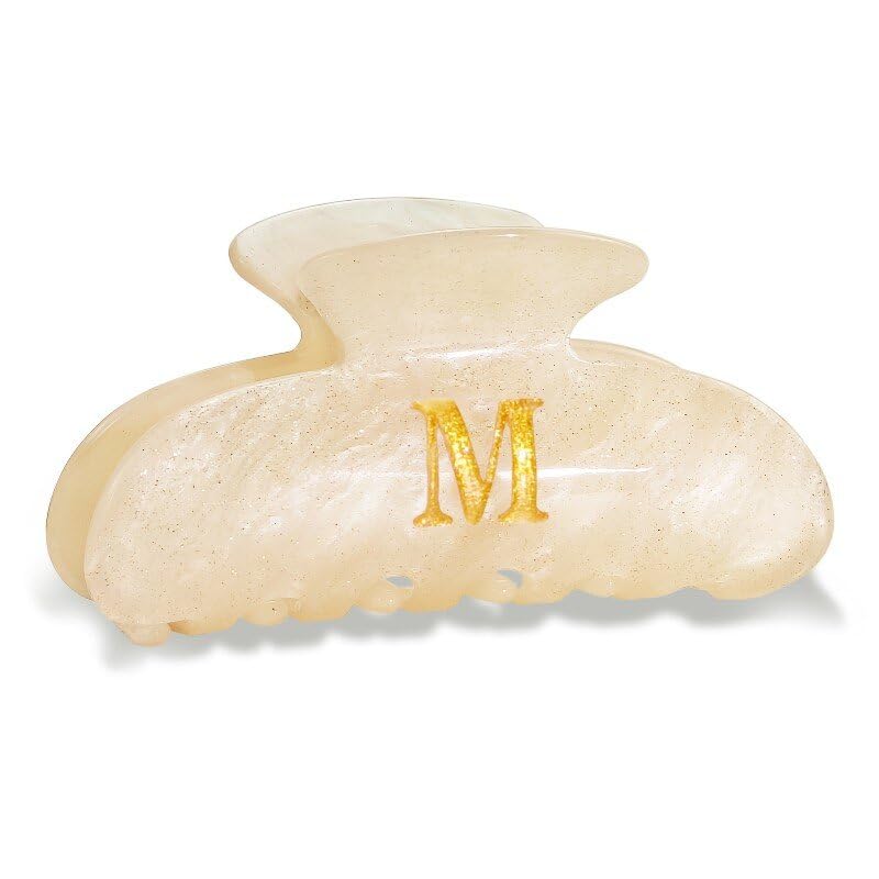 Nurse Appreciation Gifts - Elegant Initial Hair Clips | Cute Glitter Claw Clips for Women, Perfect Birthday Gift