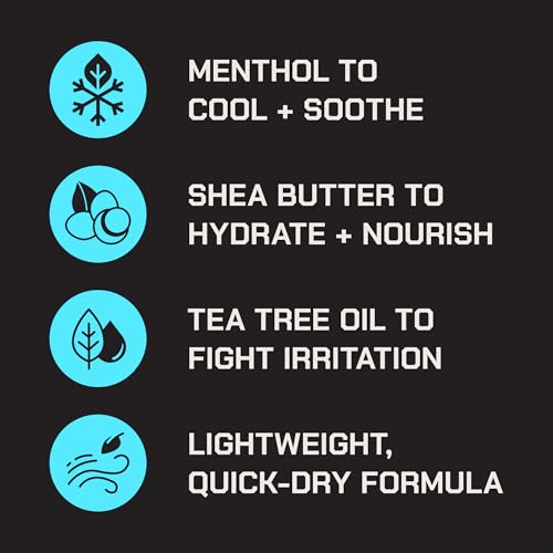 Duke Cannon Ice Cold Cooling After Shave Balm for Men - 6 fl oz - Alcohol-Free Post-Shave Balm for Men - Made with Menthol & Shea Butter