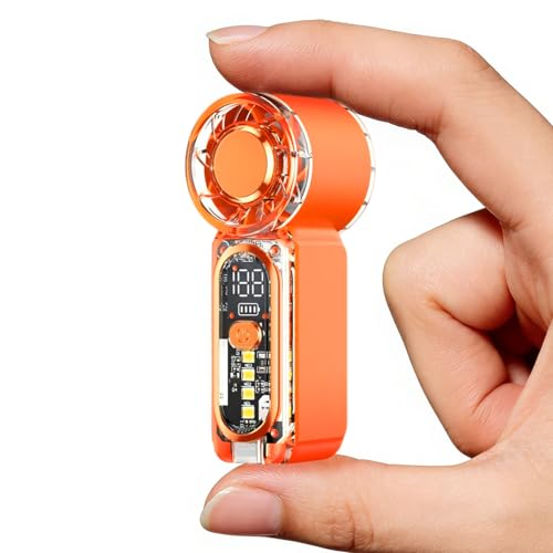 Portable Mini Handheld Fan with 100 Adjustable Speeds - USB-C Rechargeable, Lightweight & Travel-Friendly