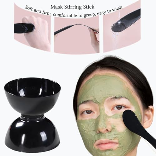 Black Face Mask & Hair Dye Mixing Bowls Set - 10 Pack with Spatulas - Travel & Home Use