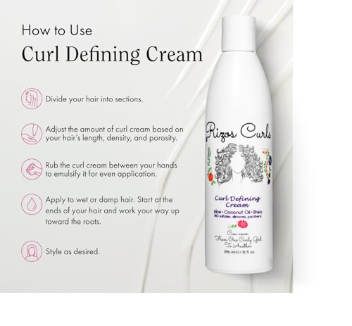Rizos Curls Curl Defining Cream for Wavy, Curly & Coily Hair - Curl Cream