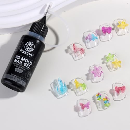 Clear 3D Sculpting Gel for Nail Charms - 15g Quick Dry Formula