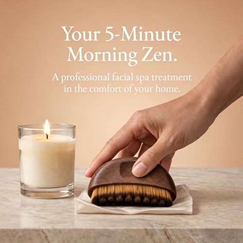 Lymphatic Contour Face Brush - Wooden Dry Brush with Gift Box Set