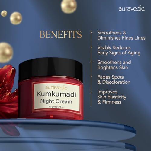 Auravedic Kumkumadi Night Cream with Retinol for Radiant & Smooth Skin