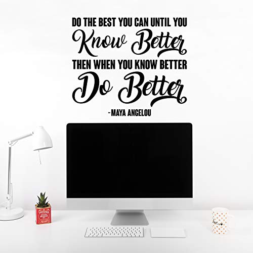 Inspirational Vinyl Wall Art Decal - Do Your Best - 21.5" x 25"