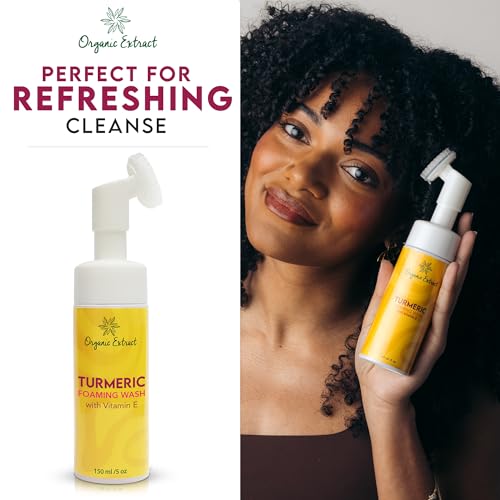 Turmeric Kojic Acid Foaming Face Wash - Gentle Brightening Facial Cleanser
