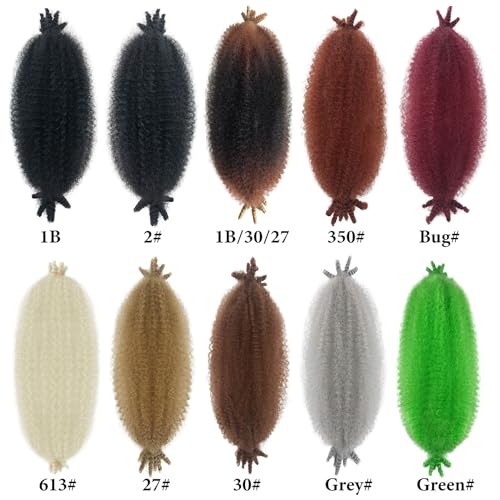 14 Inch Ombre Marley Hair - Pre-Fluffed Springy Twist (8 Packs)